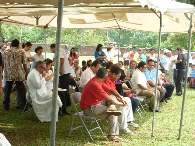 Asistencia al acto de colocacion de Primera Piedra de un nuevo espacio para el deporte en san Matias